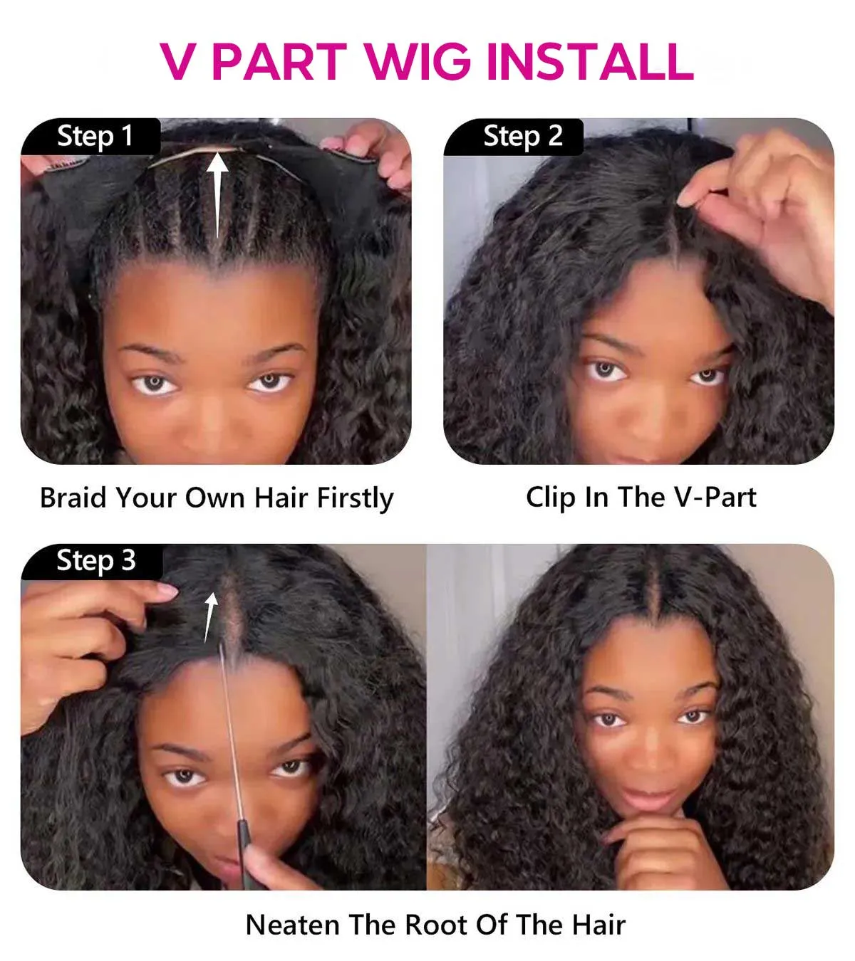 Tinashe hair body wave V part wig description 3