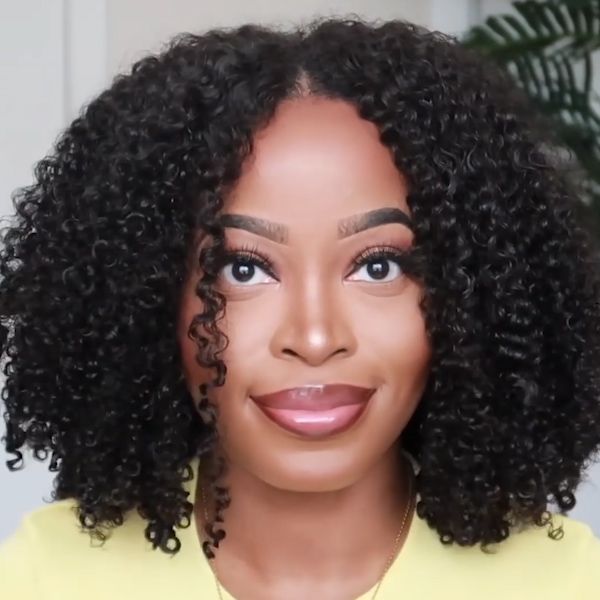 Tinashe hair curly V part bob wig