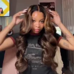 Tinashe hair glueless highlight brown wig