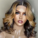 Tinashe hair glueless highlight loose body short wig (2)