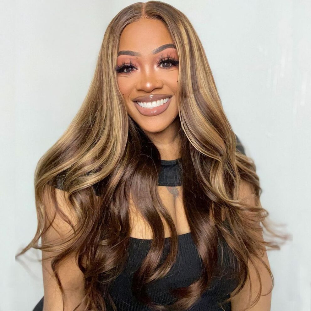 Flash Deal Highlight Honey Blonde Body Wave X X Lace Front Wig