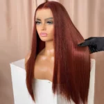 Tinashe hair reddish brown straight wig