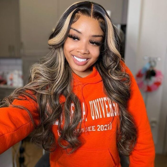 Airy Cap Wear & Go Highlight 6x5 Plus Lace Front Wig Glueless Body Wave ...