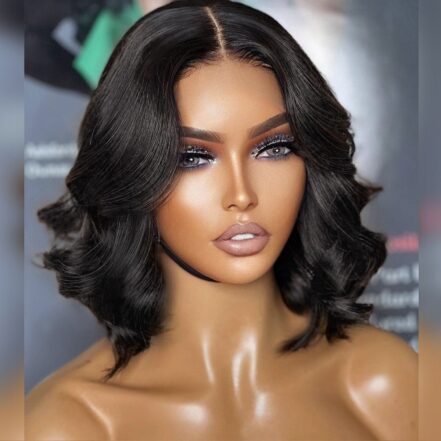 Airy Cap Ready To Go Glueless Loose Body Wave Short Bob Wig Pre ...