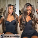 Tinashe hair wear go highlight 1b22 lace wig (6)