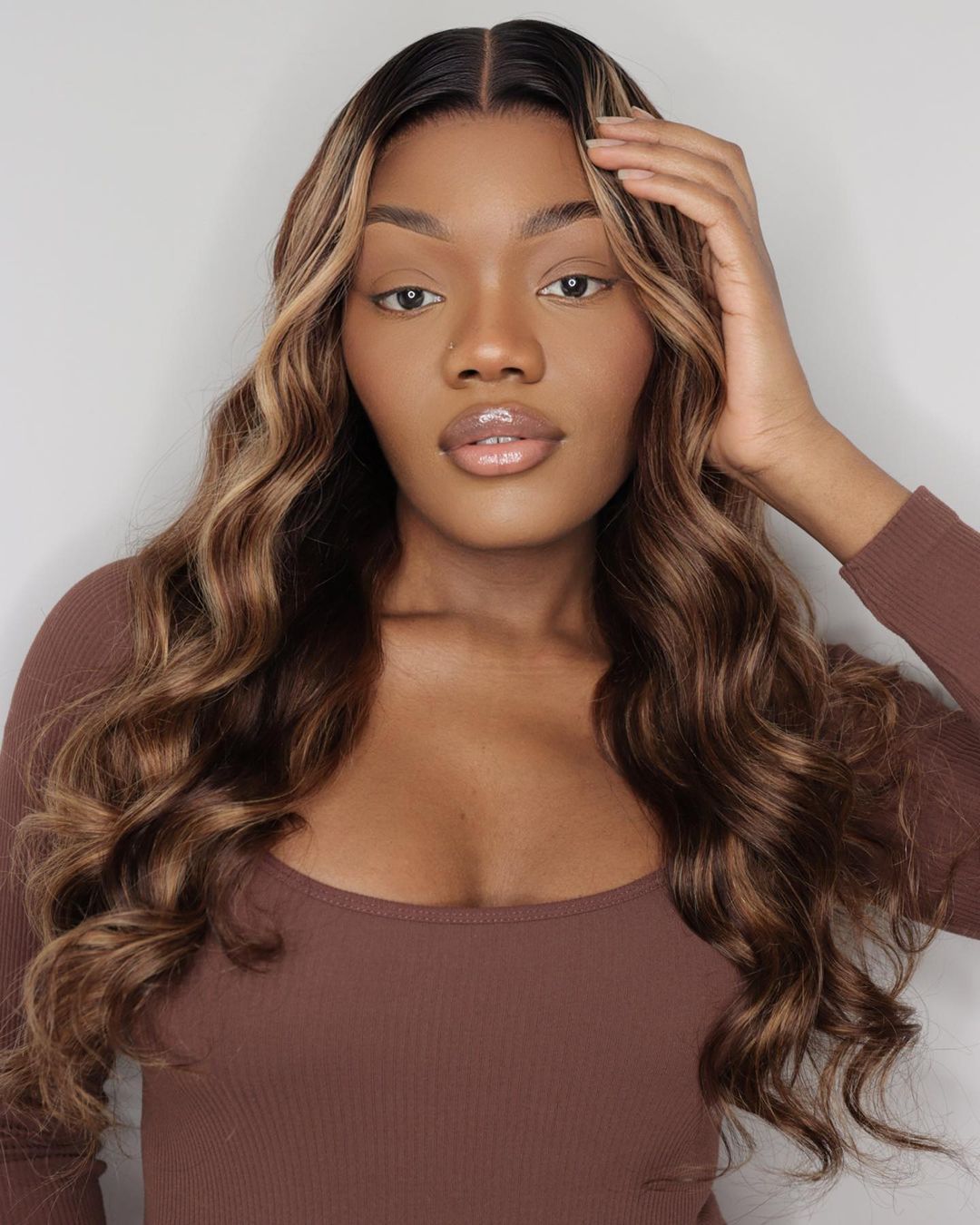 Ombre Highlight Body Wave 13x4 Lace Wig 22 inch