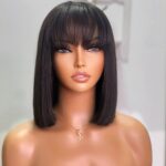 Tinashe hair glueless straight bob wig with bangs (2)