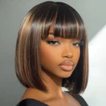 Tinashe hair highlight bob wig with bangs 2 Tinashe hair highlight bob wig with bangs 2