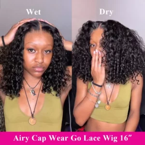 Tinashe hair airy cap water wave bouncy curls wig