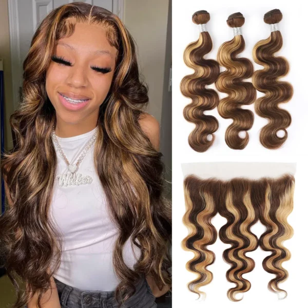 Tinashe hair highlight body wave bundles (6)