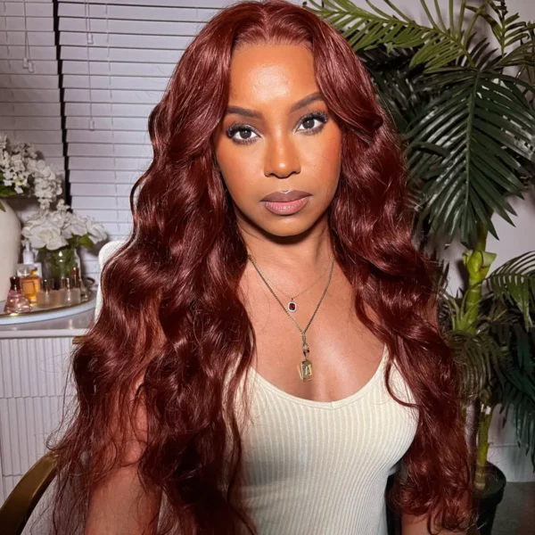 Tinashe hair glueless reddish brown lace wig (4)