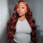 Tinashe hair reddish brown body wave lace wig 2