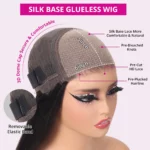 Silk base lace wig detail