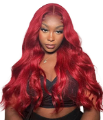 Red wig color wig