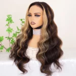 Tinashe hair glueless highlight wig with skunk stripe wig (3)