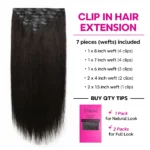 Tinashe hair clip in hair extensions straight 1