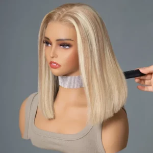 Tinashe hair blonde highlight straight bob wig (2)