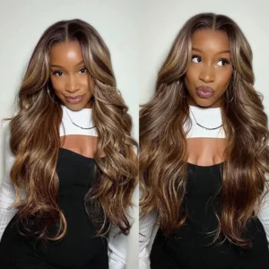 Tinashe hair glueless highlight body wave lace wig