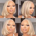 Tinashe hair blonde highlight bob wig