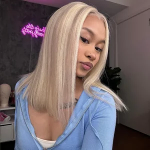 Tinashe hair blonde highlight bob wig