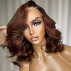 Tinashe hair brown loose body short wig (1)