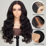 Tinashe hair glueless 6x5 lace wig body wave