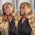 Tinashe hair highlight blonde body wave wig 2