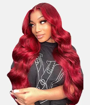 Red wig color wig