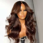 Tinashe hair brown body wave wig with curtain bangs (5)