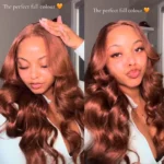 Tinashe hair cooper brown body wave wig 2