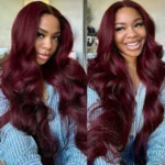 Tinashe hair layered loose wave dark burgundy wig