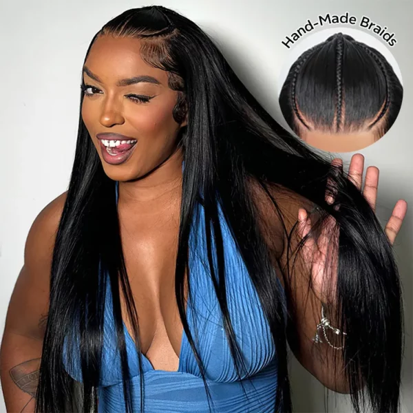 Tinashe hair pre-braided straight 9x6 lace wig (5)