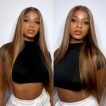 Tinashe hair highlight straight clip in hair extensions (7)