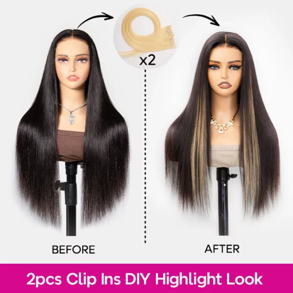 2pcs clips for highlight wig