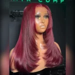 Tinashe hair 99j layered straight wig