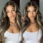 Tinashe hair curtain bangs layered cut highlight wig (2)