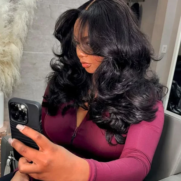 Tinashe hair layered cut loose wave glueless wig (6)