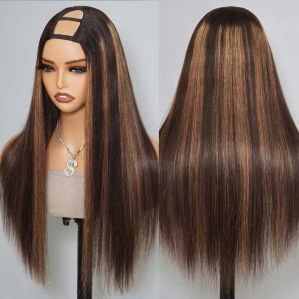 Tinashe hair highlight brown u part wig (2)