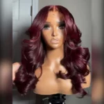 Tinashe hair dark burgundy body wave wig 2