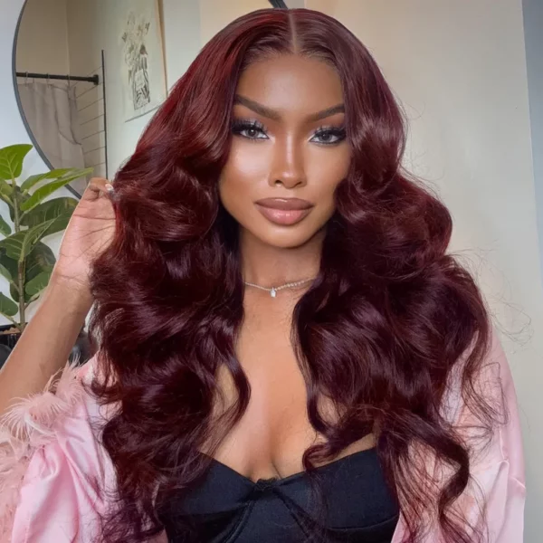 Tinashe hair dark burgundy wig