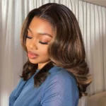 Tinashe hair highlight brown loose wave wig (5)