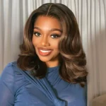 Tinashe hair highlight brown loose wave wig (6)