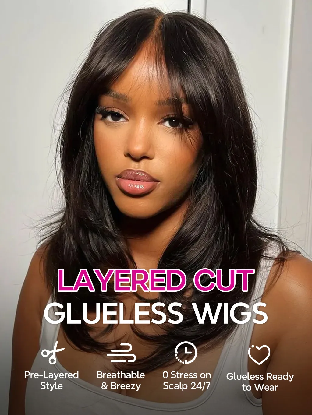 Tinashe hair layered cut loose wave short wig