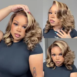 Tinashe-hair-highlight-bouncy-loose-short-wig 2