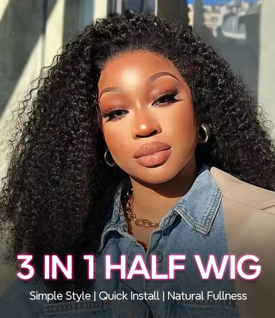 Tinashe hair kinky curly half wig details (1)