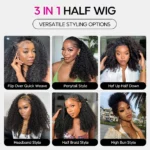 Tinashe hair kinky curly half wig details (3)