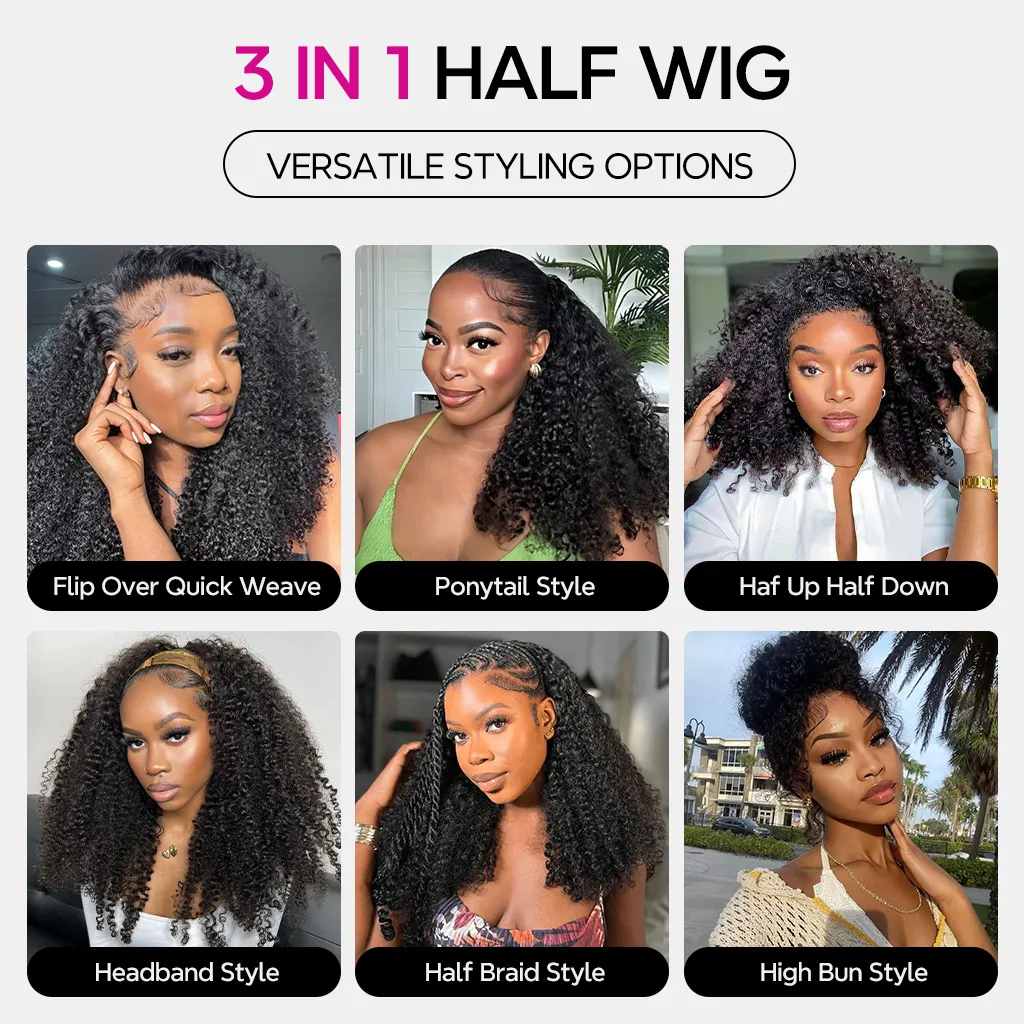 Tinashe hair kinky curly half wig details (3)