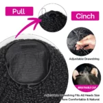 Tinashe hair kinky curly half wig details (5)