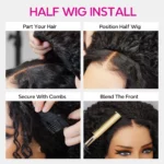 Tinashe hair kinky curly half wig details 7