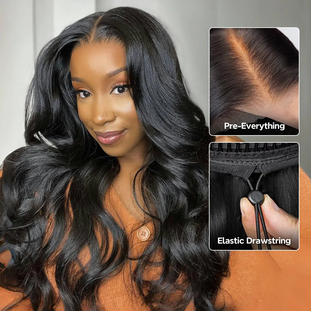 Tinashe Hair Pull & Go Glueless Wig Loose Body Wave 6x5 13x6 HD Lace Wig Invisible Knots Natural Hairline - 18 inch - 6x5 Lace - 250%